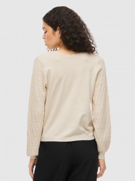 Pullover Woman Cream Vila