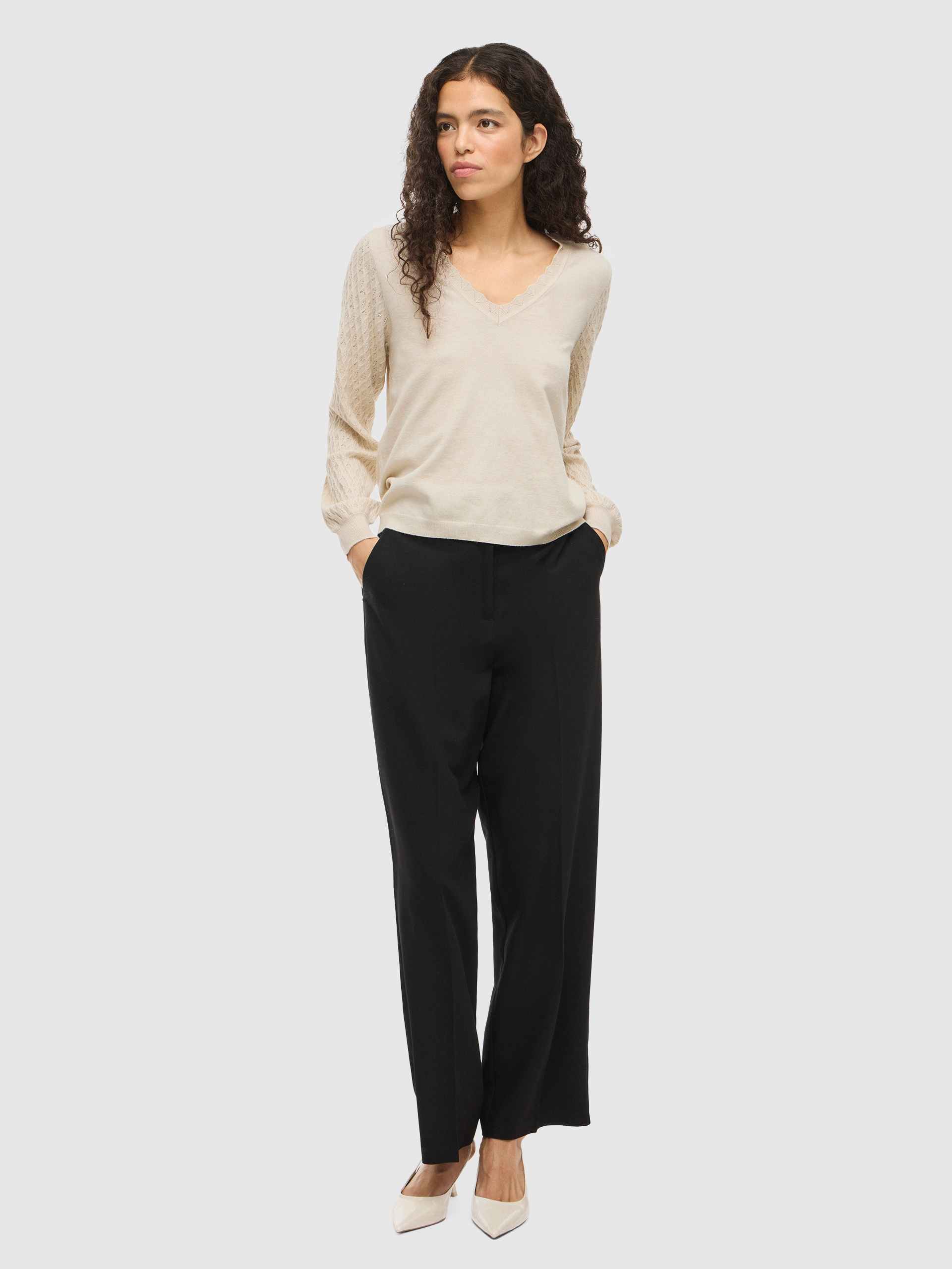 Sueter Mujer Crema Vila