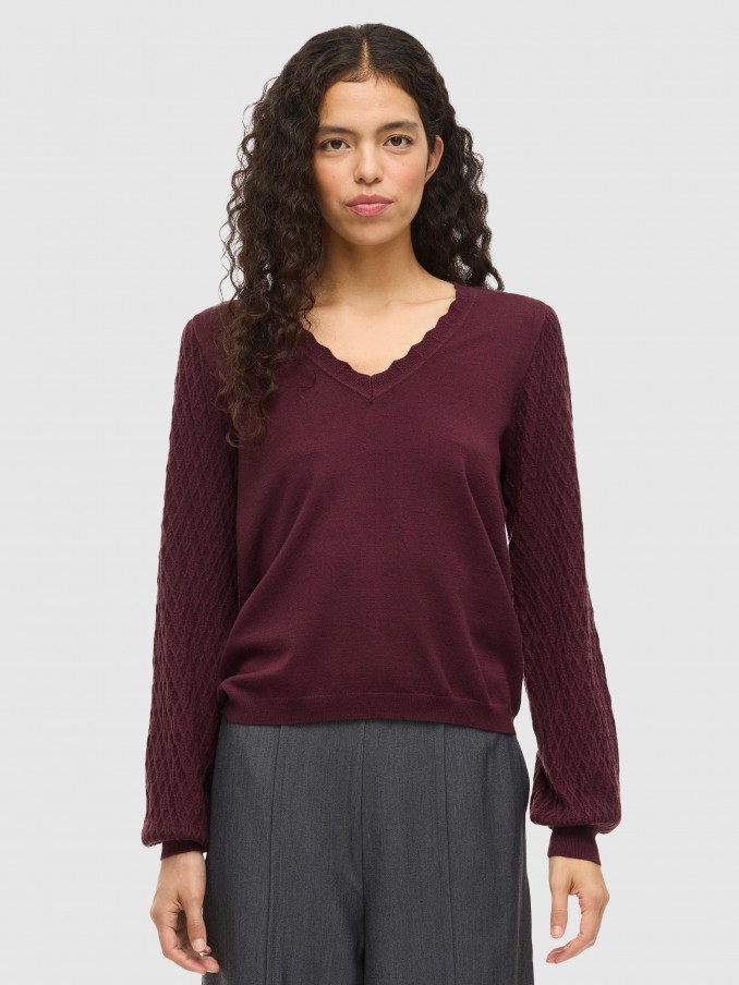 Sueter Mujer Burdeos Vila
