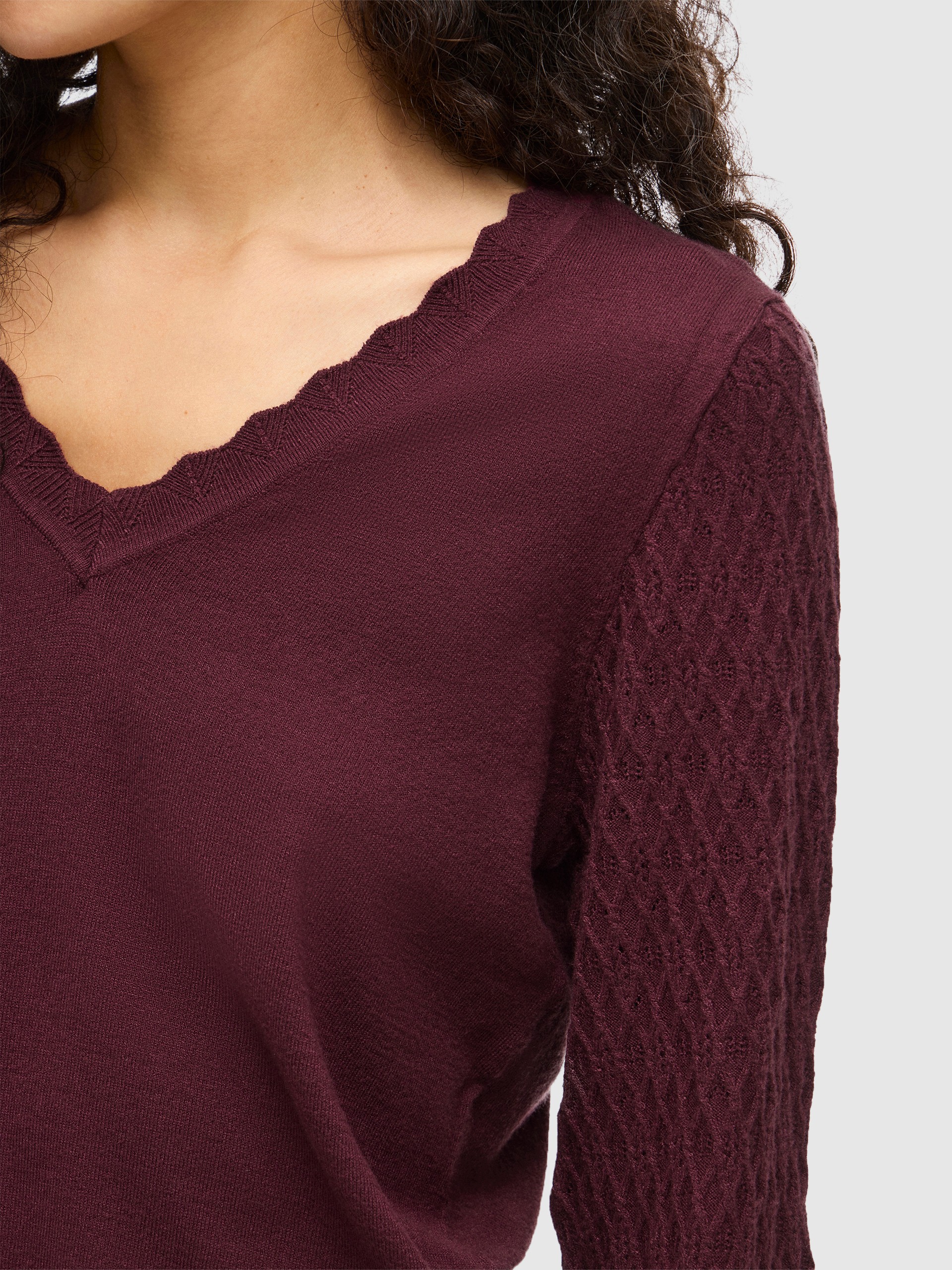 Pullover Woman Bordeaux Vila
