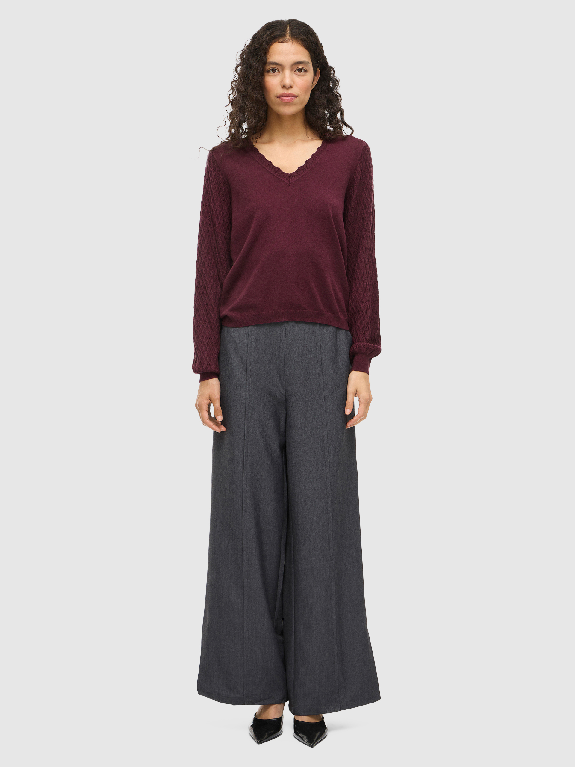 Pullover Woman Bordeaux Vila