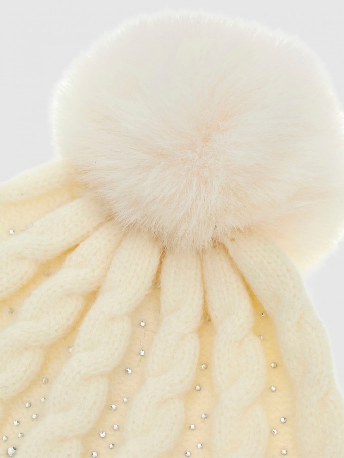 Beanie Woman Cream Guess