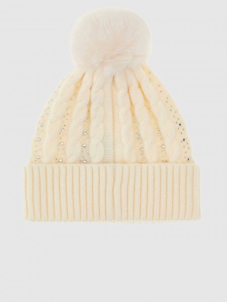 Beanie Woman Cream Guess