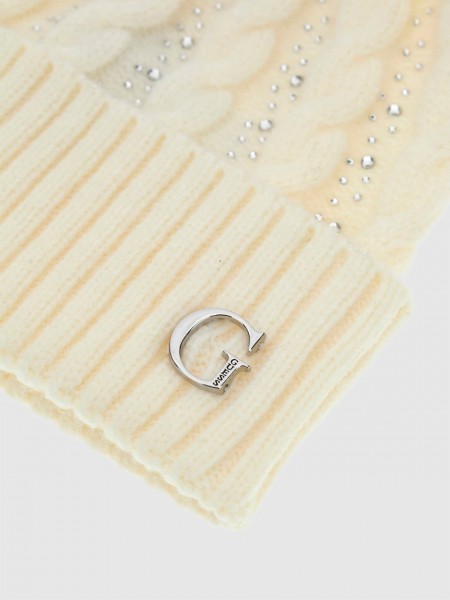 Beanie Woman Cream Guess