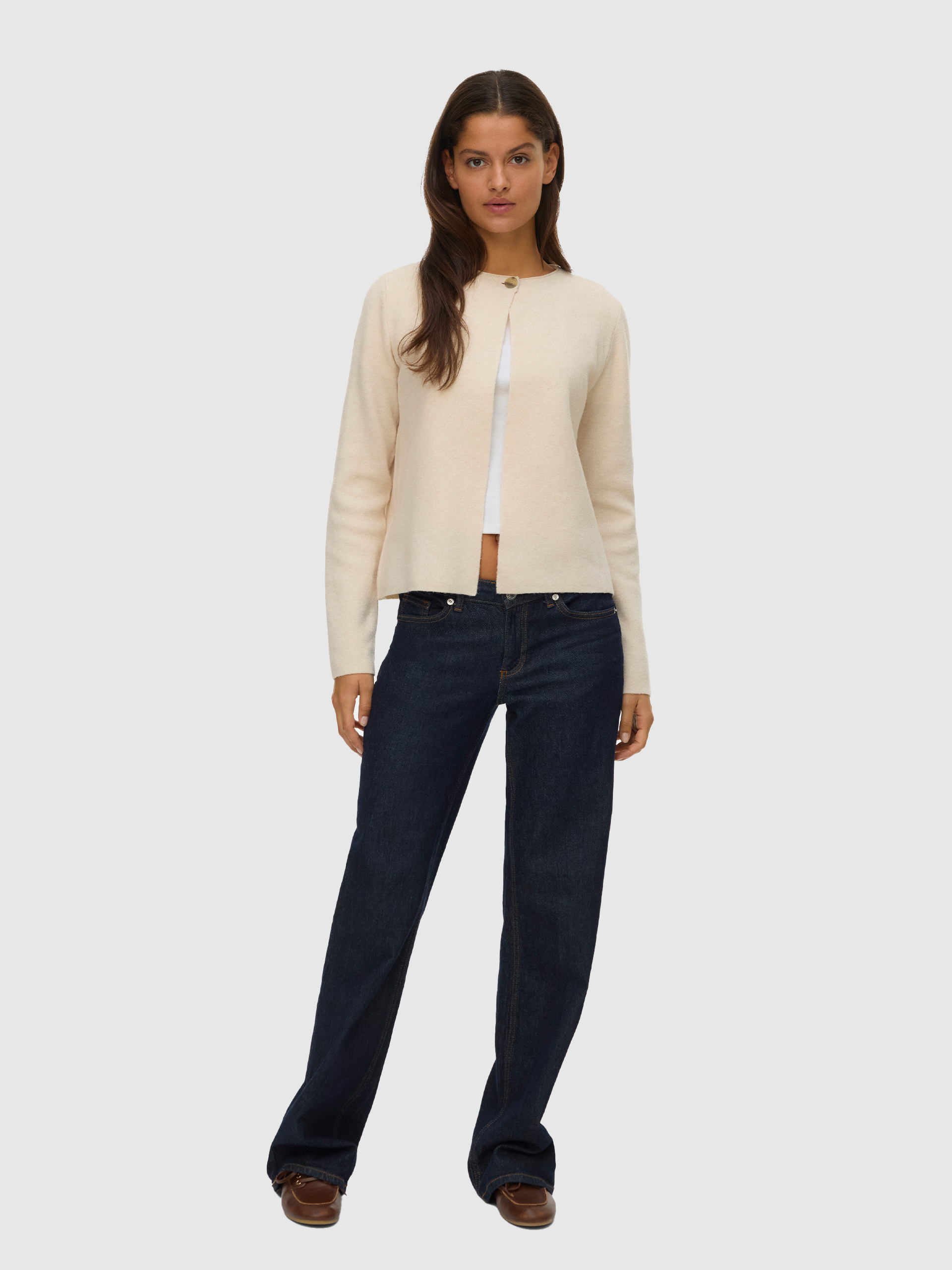 Chaqueta Mujer Beige Vero Moda