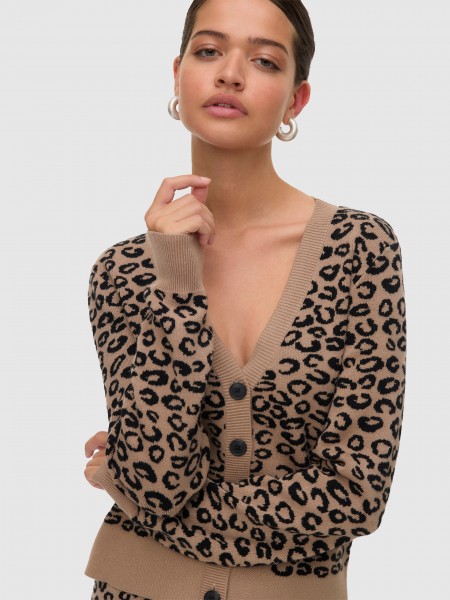 Jacket Woman Animal Print Vero Moda