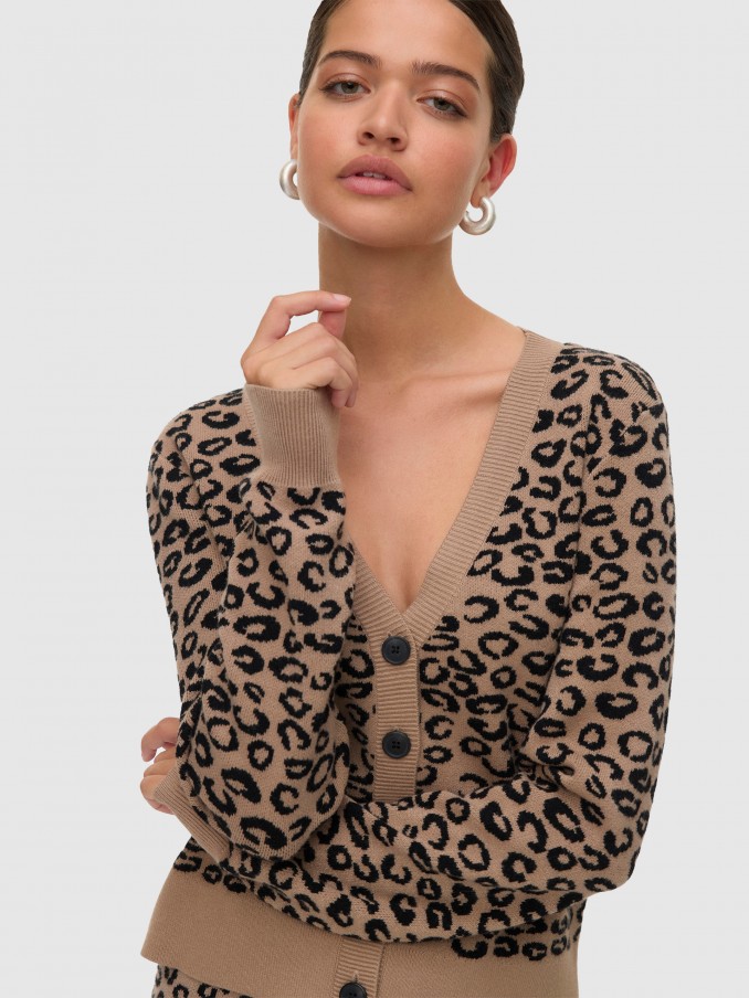 Chaqueta Mujer Estampado Animal Vero Moda