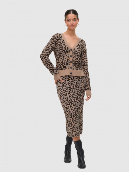 Chaqueta Mujer Estampado Animal Vero Moda