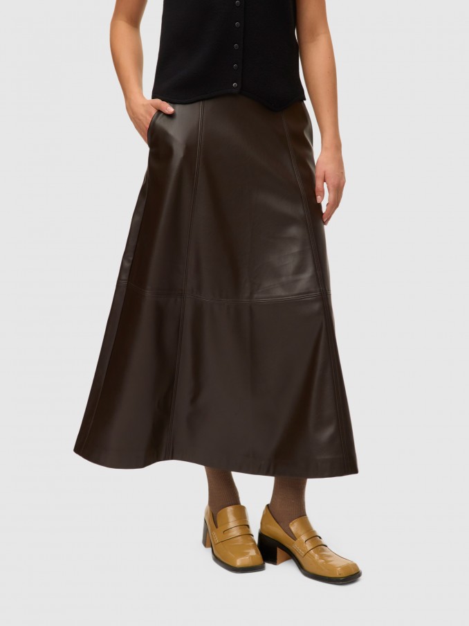 Skirt Woman Brown Vero Moda