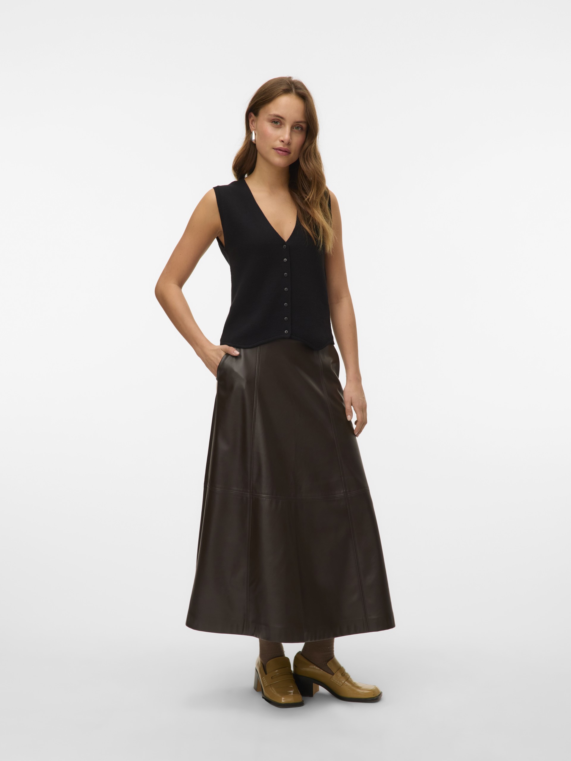 Falda Mujer Marrón Vero Moda