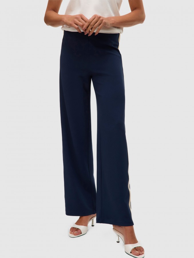 Pantalones Mujer Azul Marino Vero Moda
