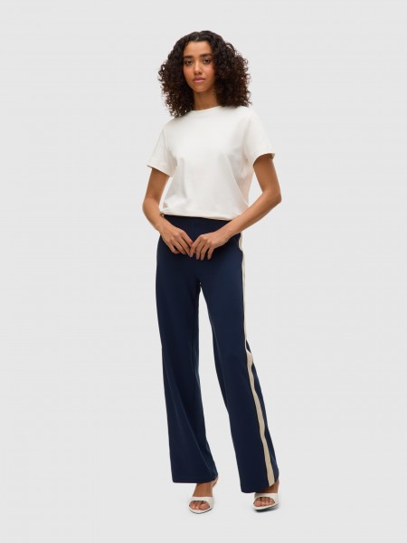 Pantalones Mujer Azul Marino Vero Moda