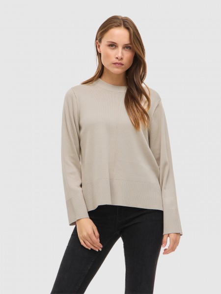 Pullover Woman Beige Vila