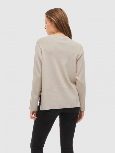 Pullover Woman Beige Vila