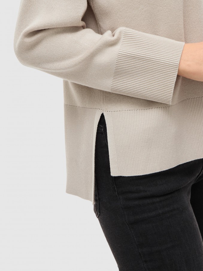 Pullover Woman Beige Vila