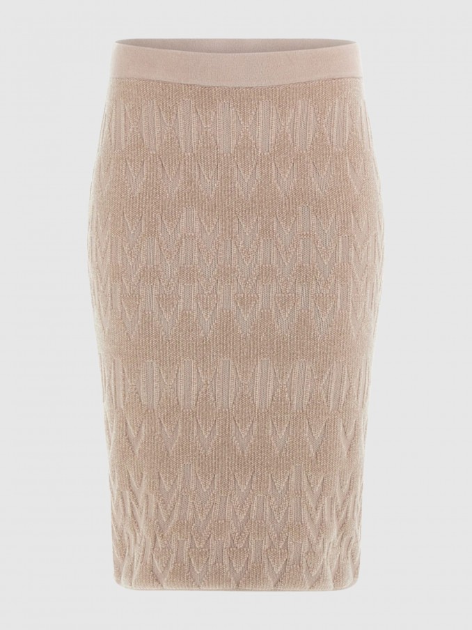 Falda Mujer Beige Marciano
