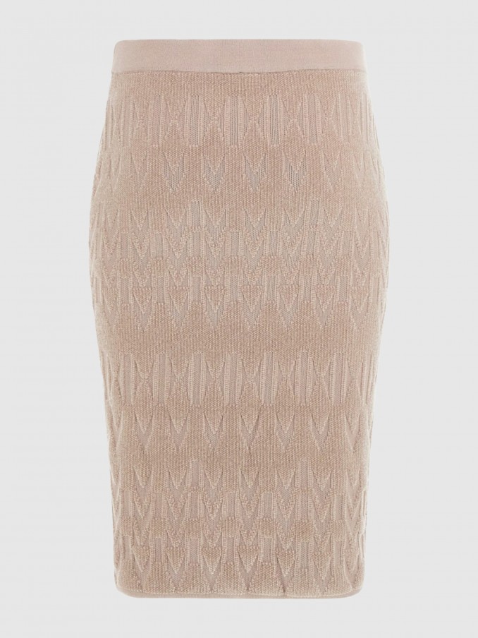 Falda Mujer Beige Marciano