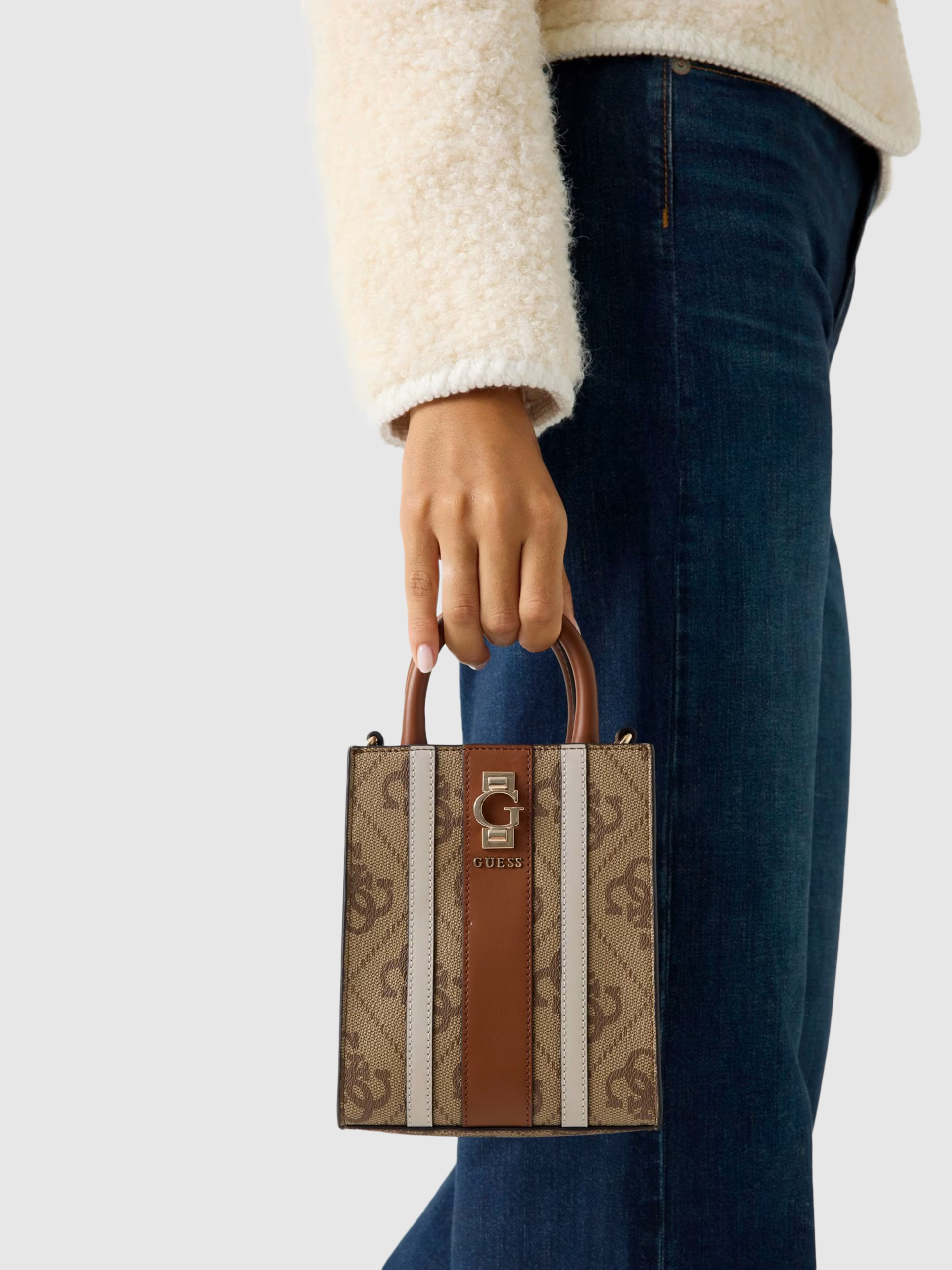 Bolsos de Mano Mujer Beige Guess