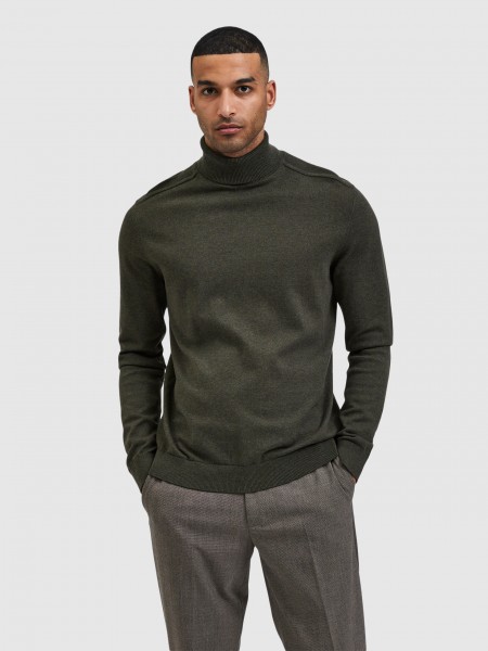 Prendas de Punto Hombre Verde Selected