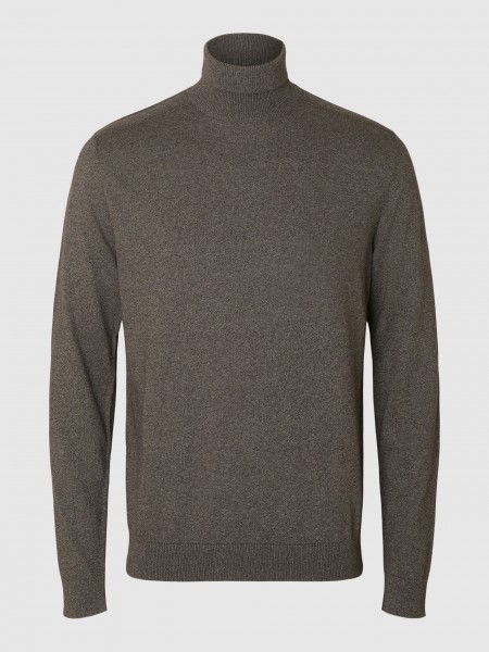 Knitwear Man Brown Selected