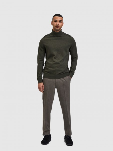 Knitwear Man Green Selected Knitwear Man Green Selected