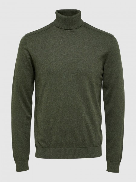 Knitwear Man Green Selected Knitwear Man Green Selected