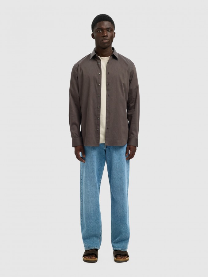 Shirt Man Brown Selected