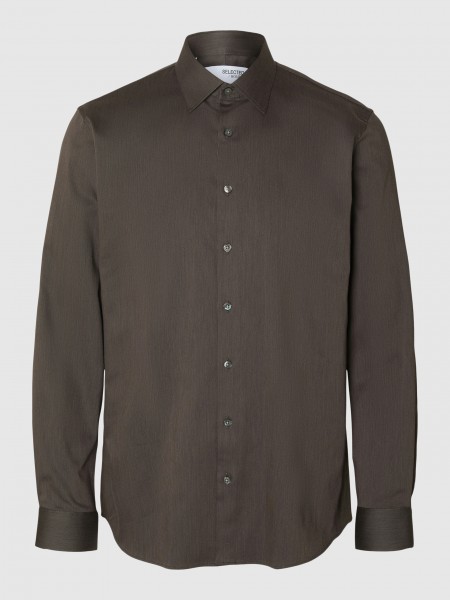 Shirt Man Brown Selected