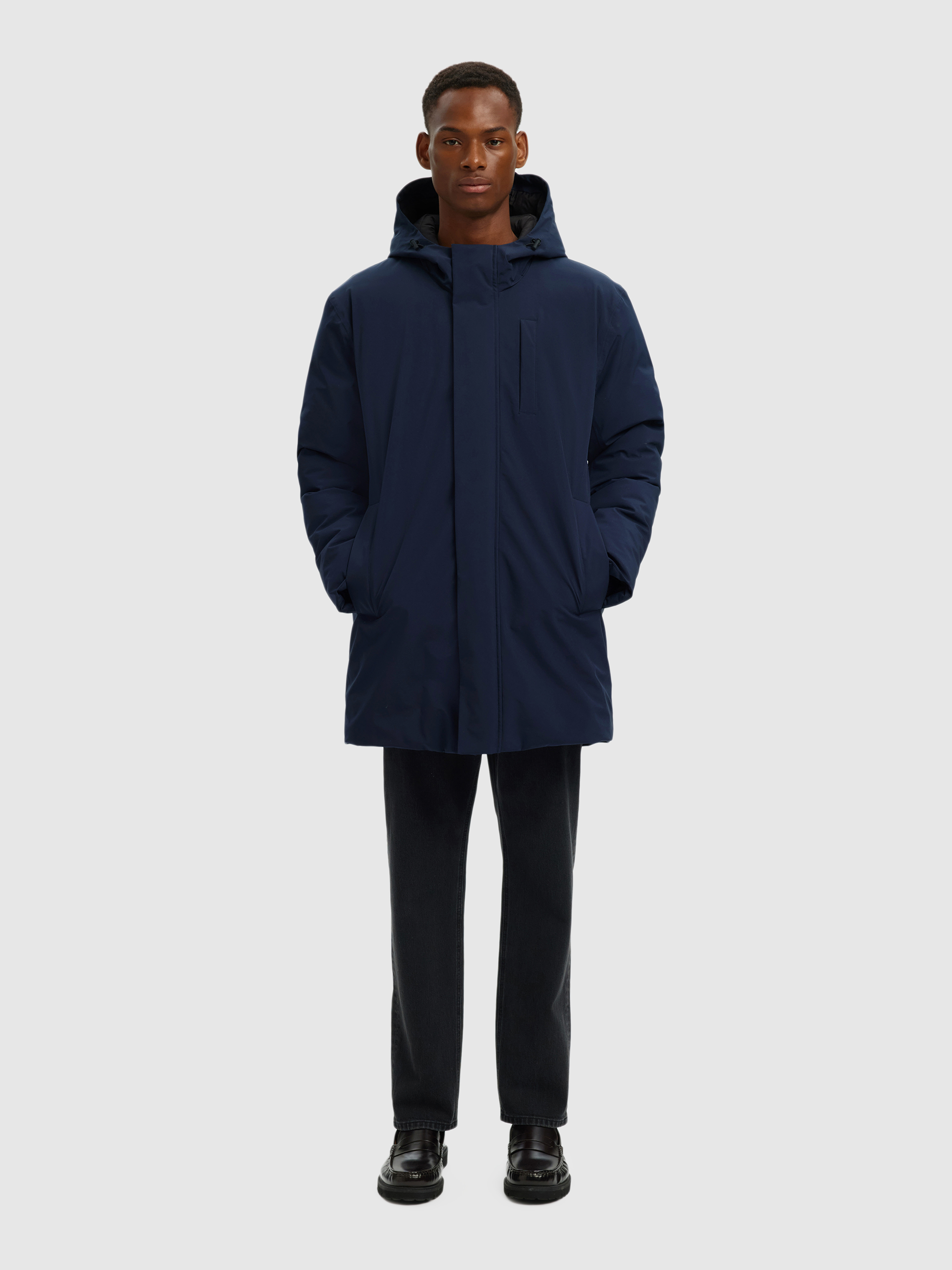 Parka Hombre Azul Marino Selected