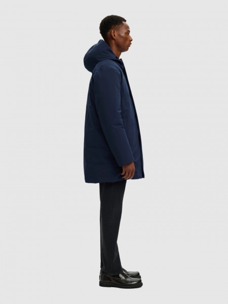 Parka Man Navy Blue Selected Parka Man Navy Blue Selected