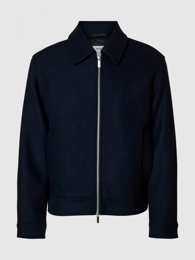 Jacket Man Navy Blue Selected