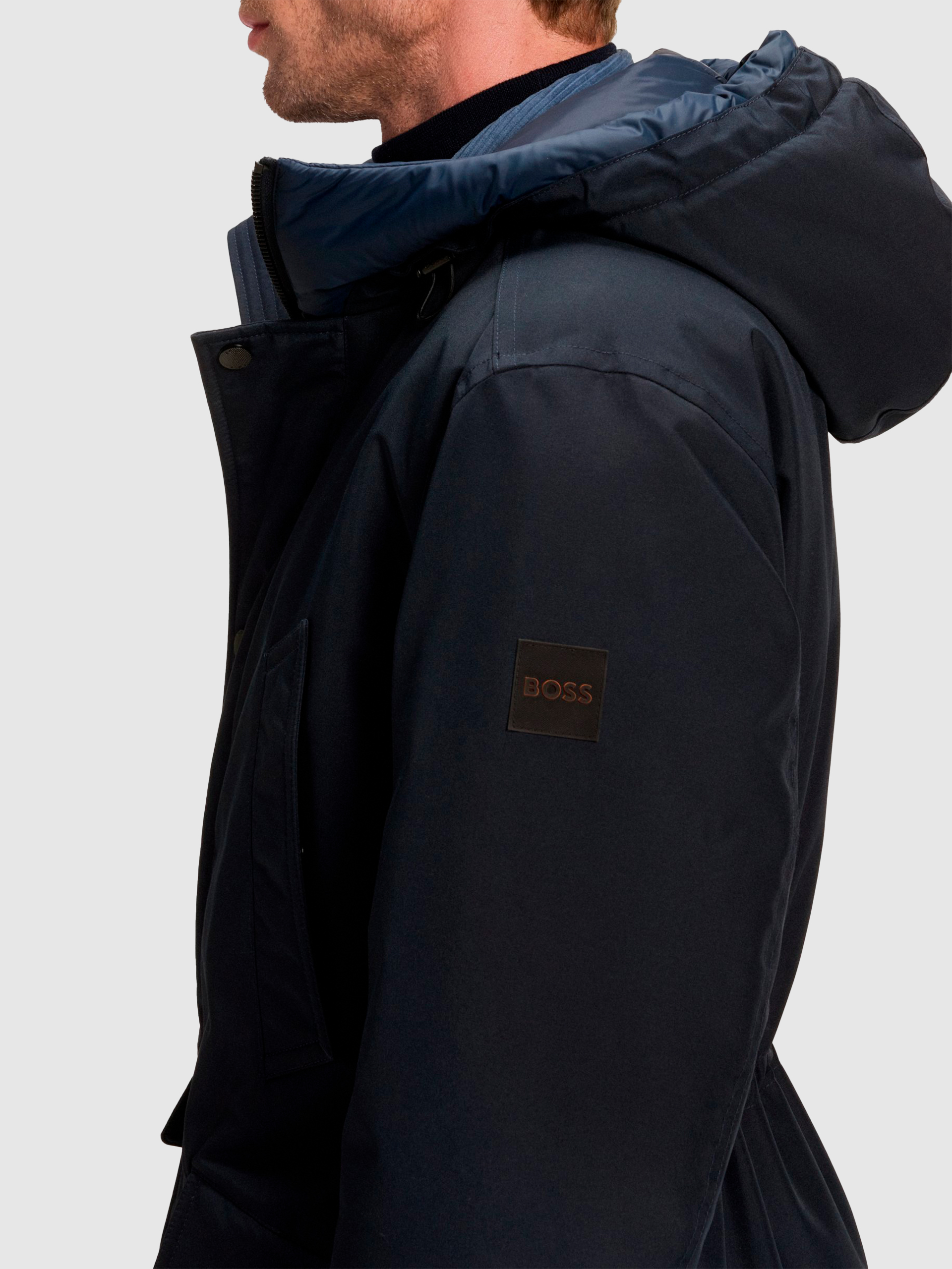 Parka Hombre Azul Marino Boss Orange