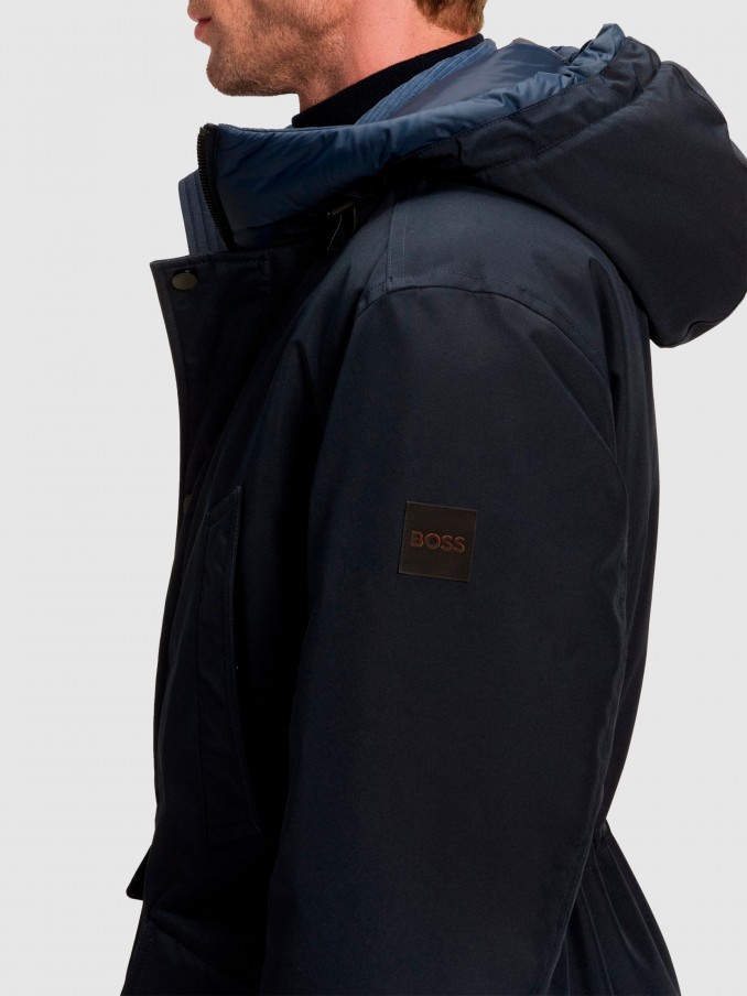 Parka Hombre Azul Marino Boss Orange