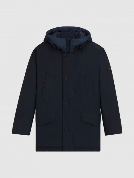 Parka Hombre Azul Marino Boss Orange