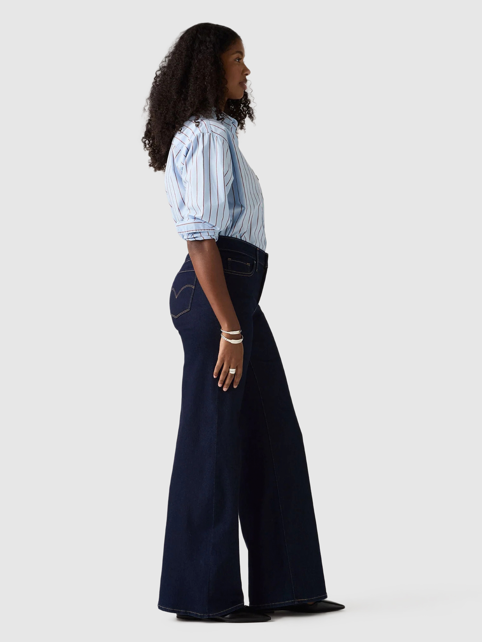Pants Woman Dark Jeans Levis