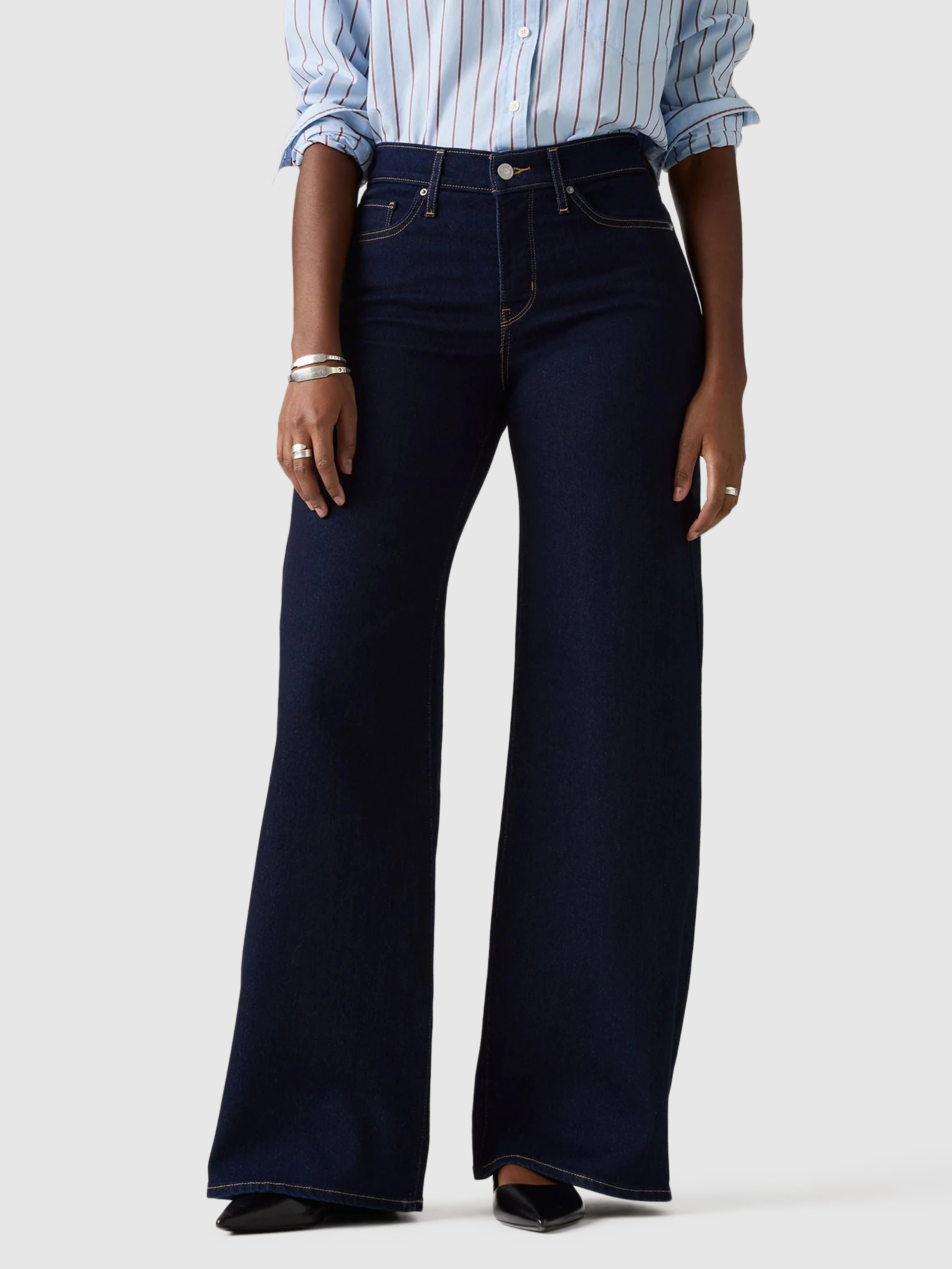 Pants Woman Dark Jeans Levis