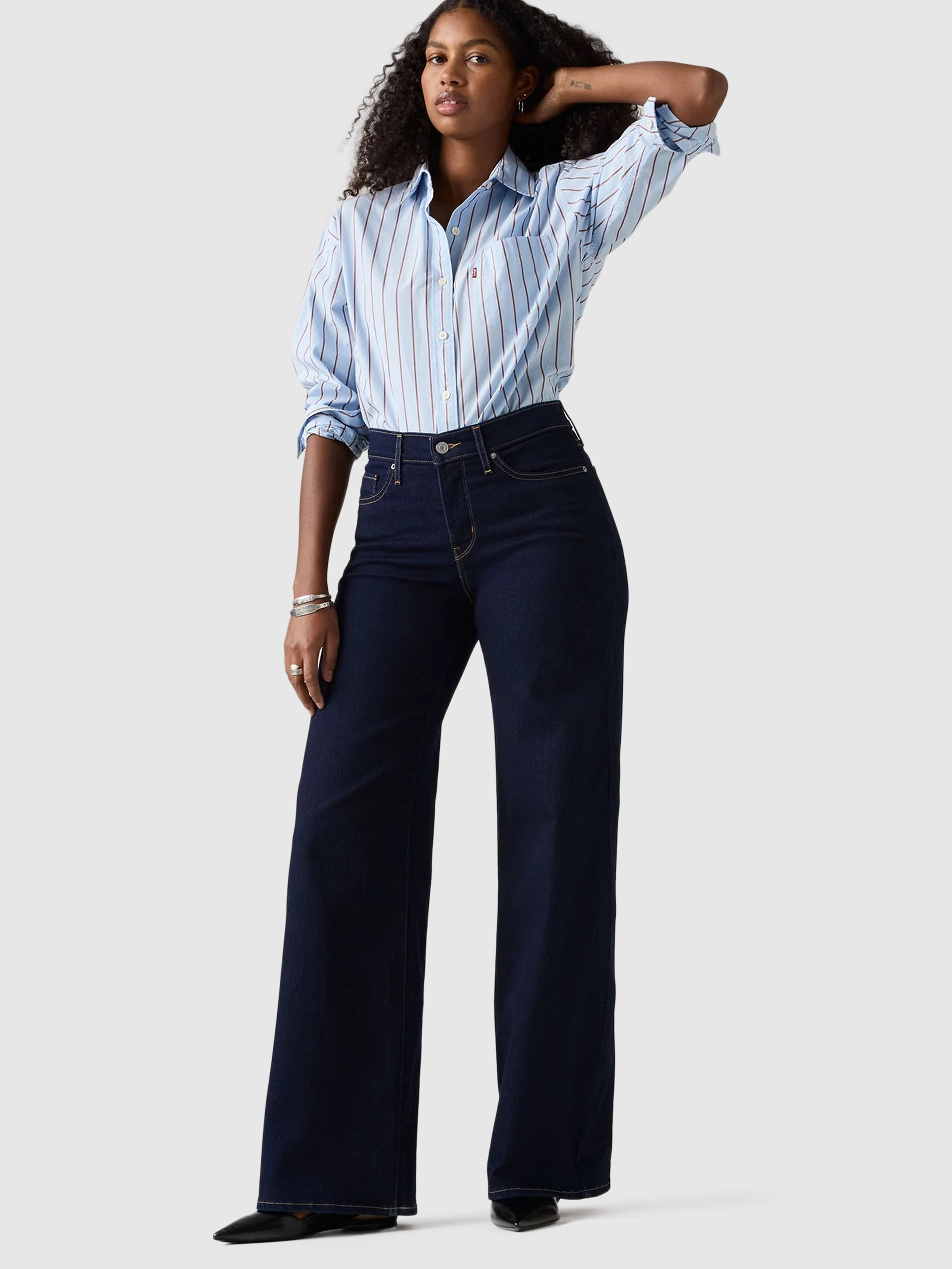 Pants Woman Dark Jeans Levis