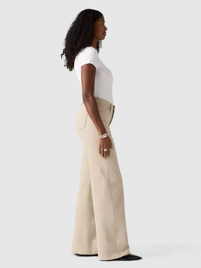 Pantalones Mujer Crema Levis