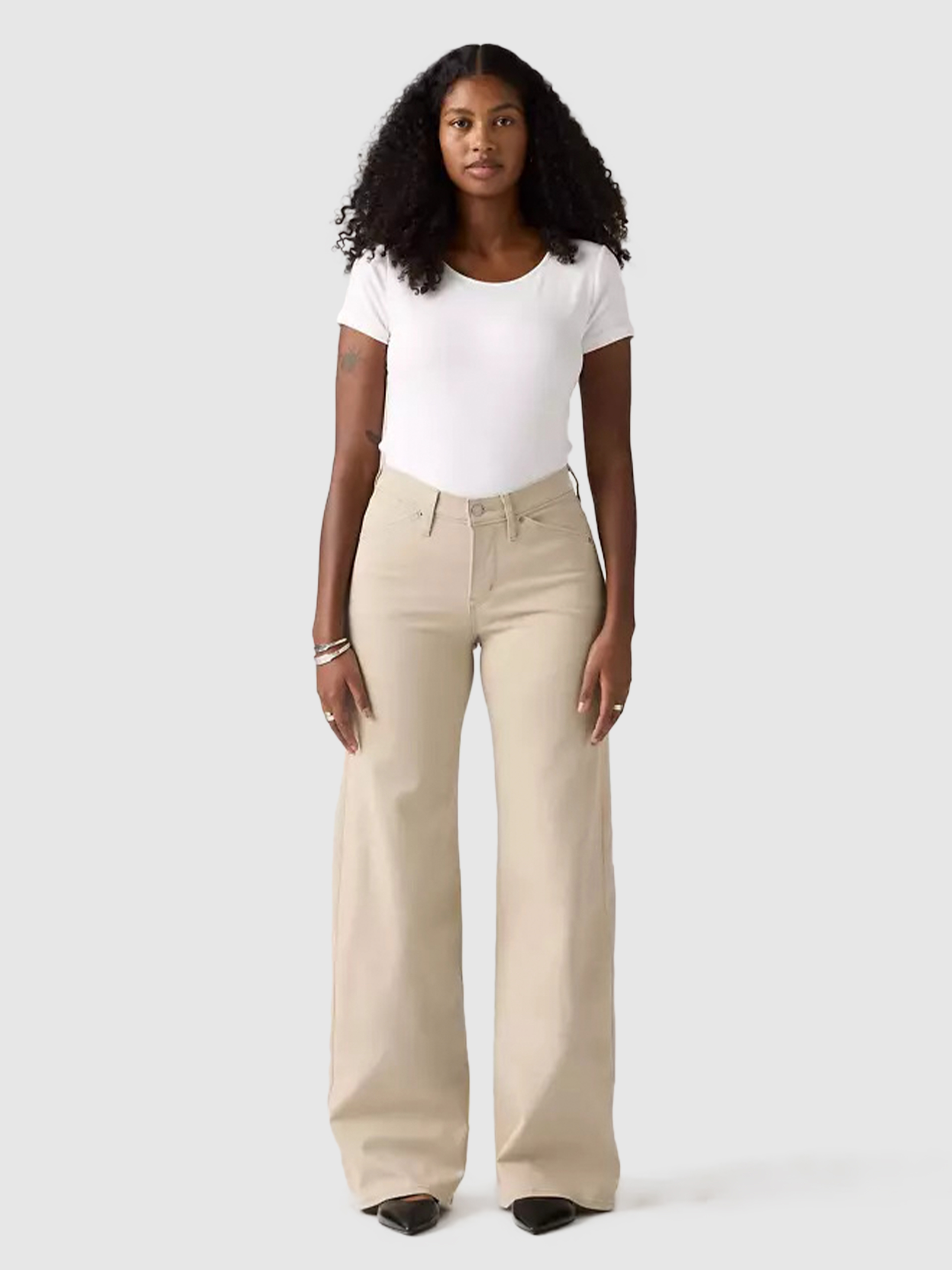 Pantalones Mujer Crema Levis