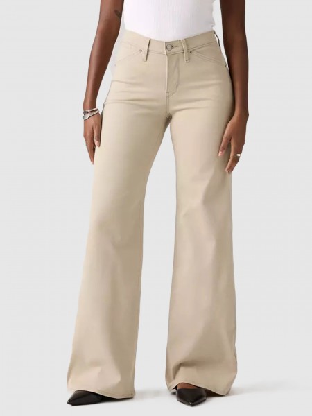 Pantalones Mujer Crema Levis