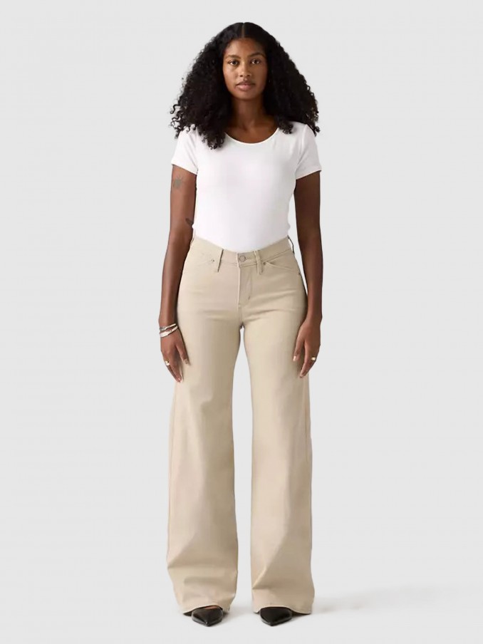 Pantalones Mujer Crema Levis