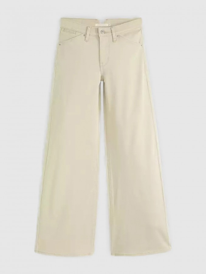 Pantalones Mujer Crema Levis