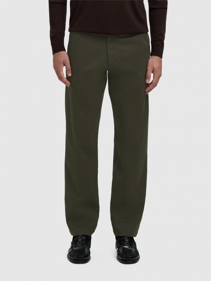Pantalones Hombre Verde Selected