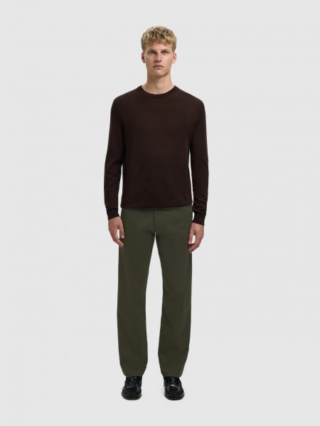 Pantalones Hombre Verde Selected