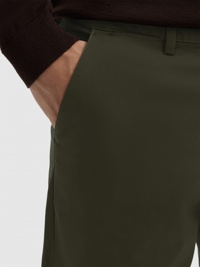 Pantalones Hombre Verde Selected