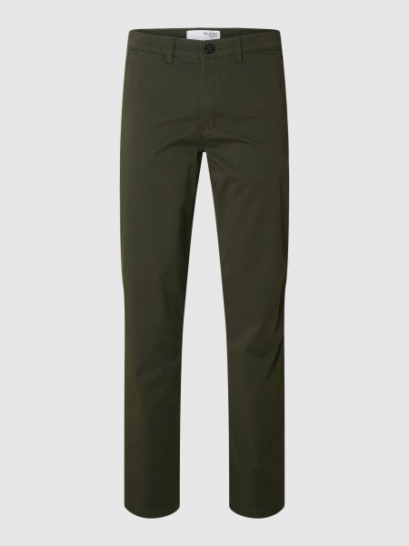 Pantalones Hombre Verde Selected