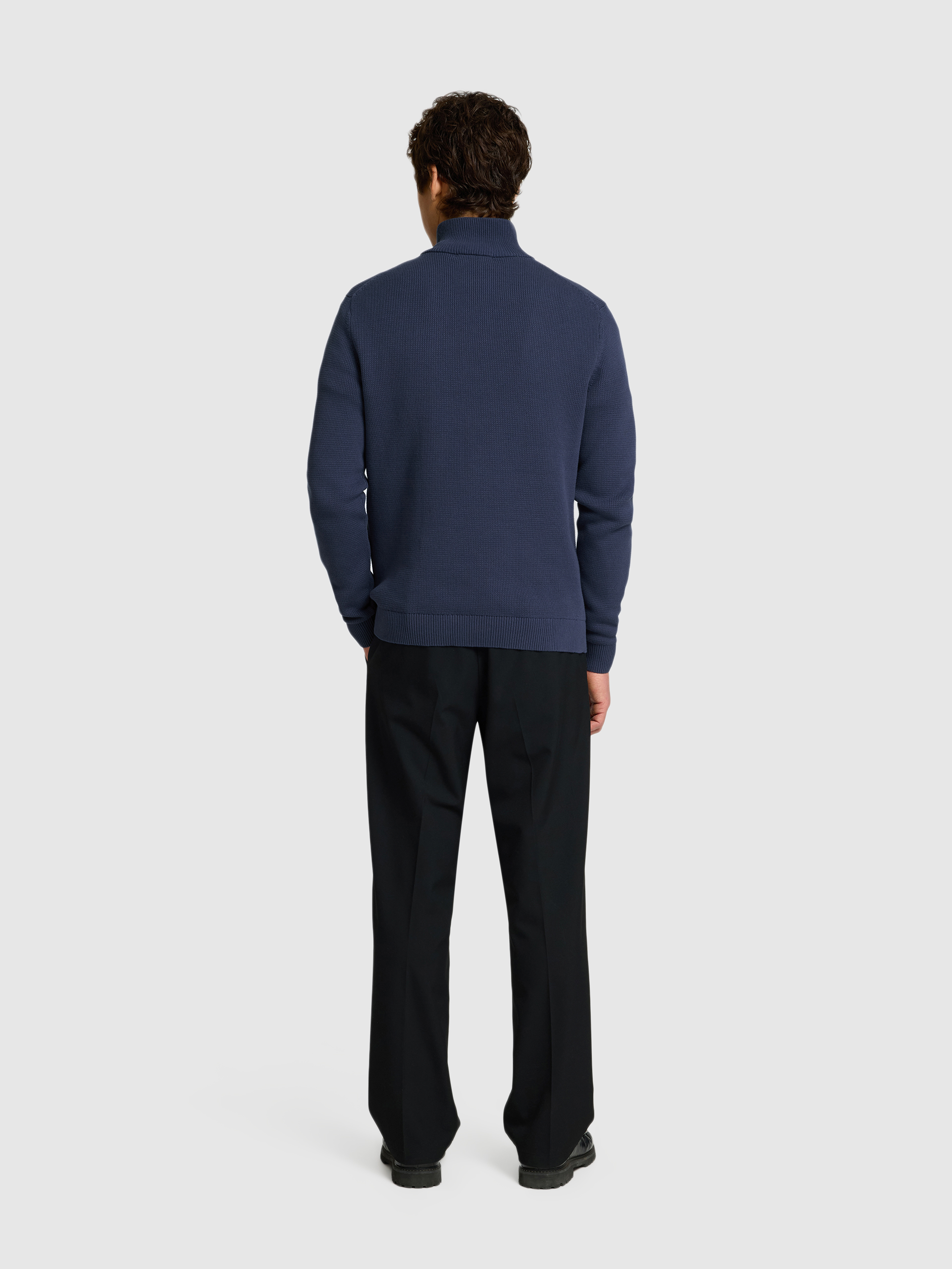 Polo Shirt Man Navy Blue Selected