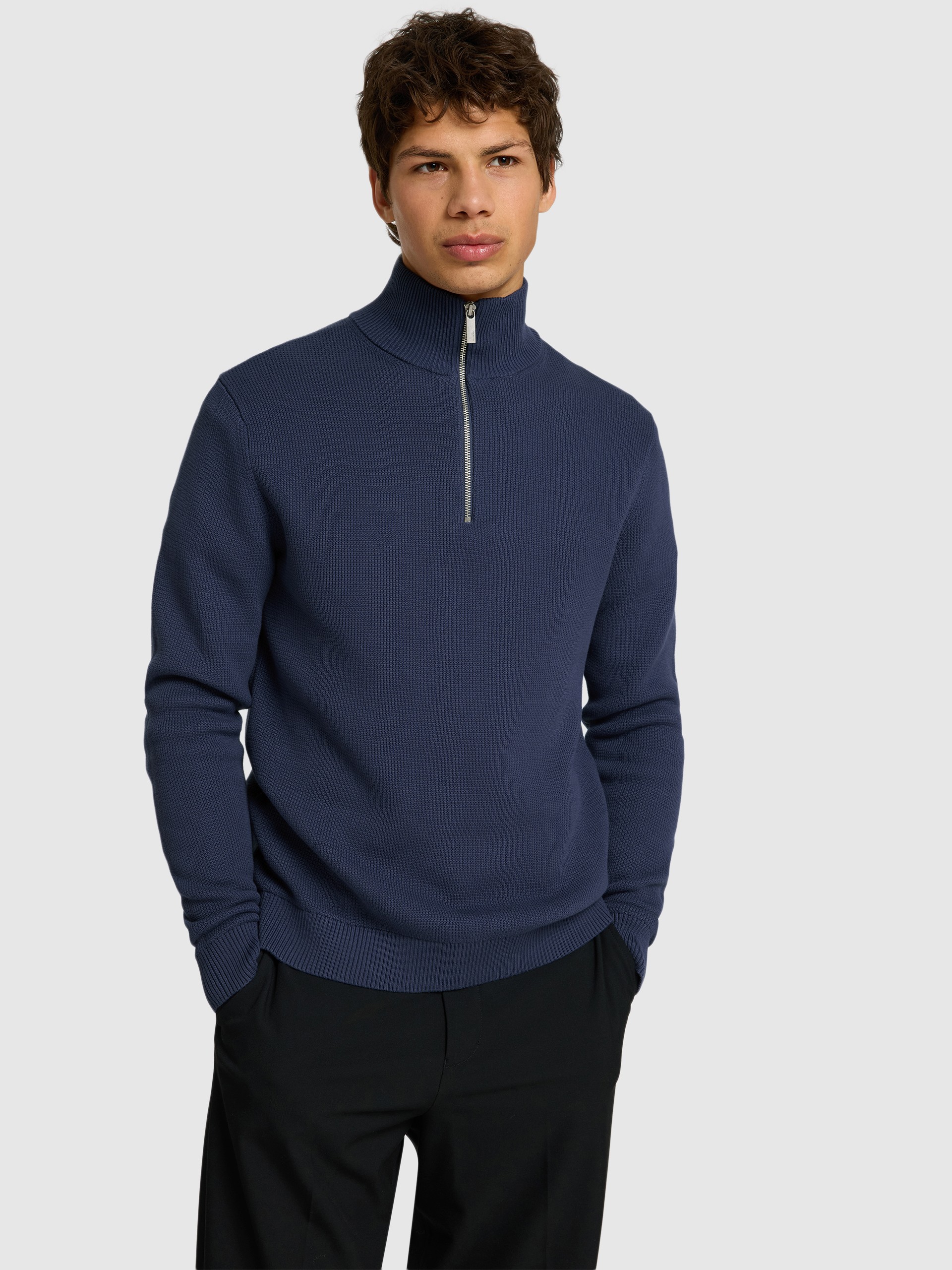 Polo Shirt Man Navy Blue Selected