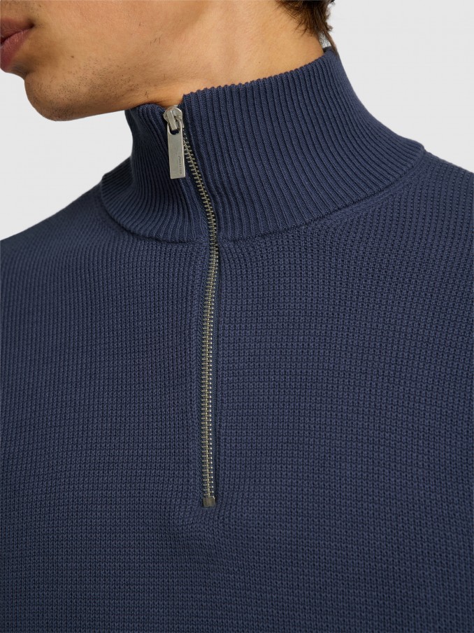 Polo Shirt Man Navy Blue Selected