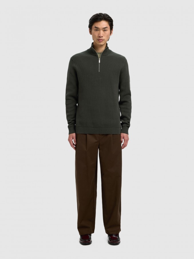 Polo Shirt Man Green Selected